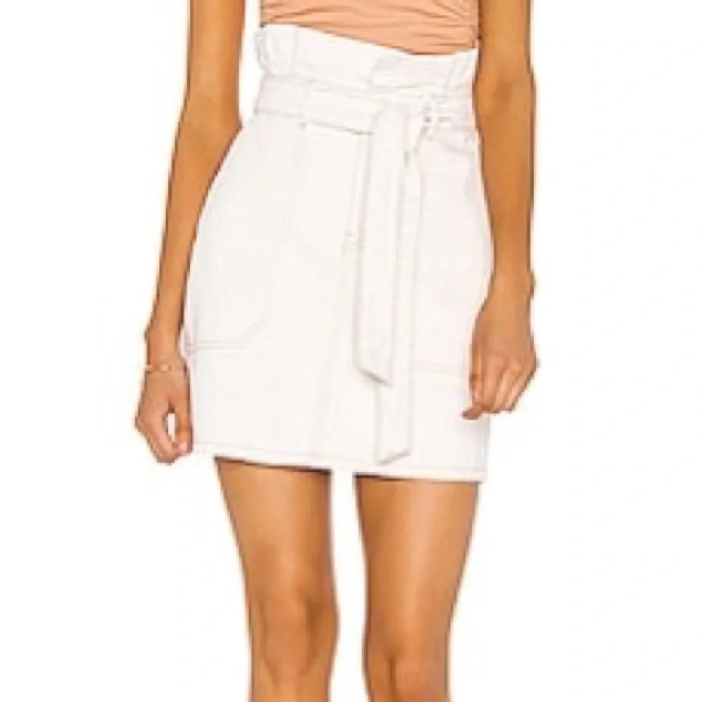 Free People “Splendor in the Grass” paperbag waist miniskirt